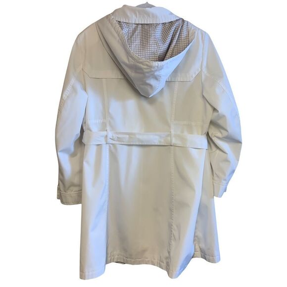 trench coat with belt and hood. Gallery size 1x Off white/ ivory - Picture 2 of 12